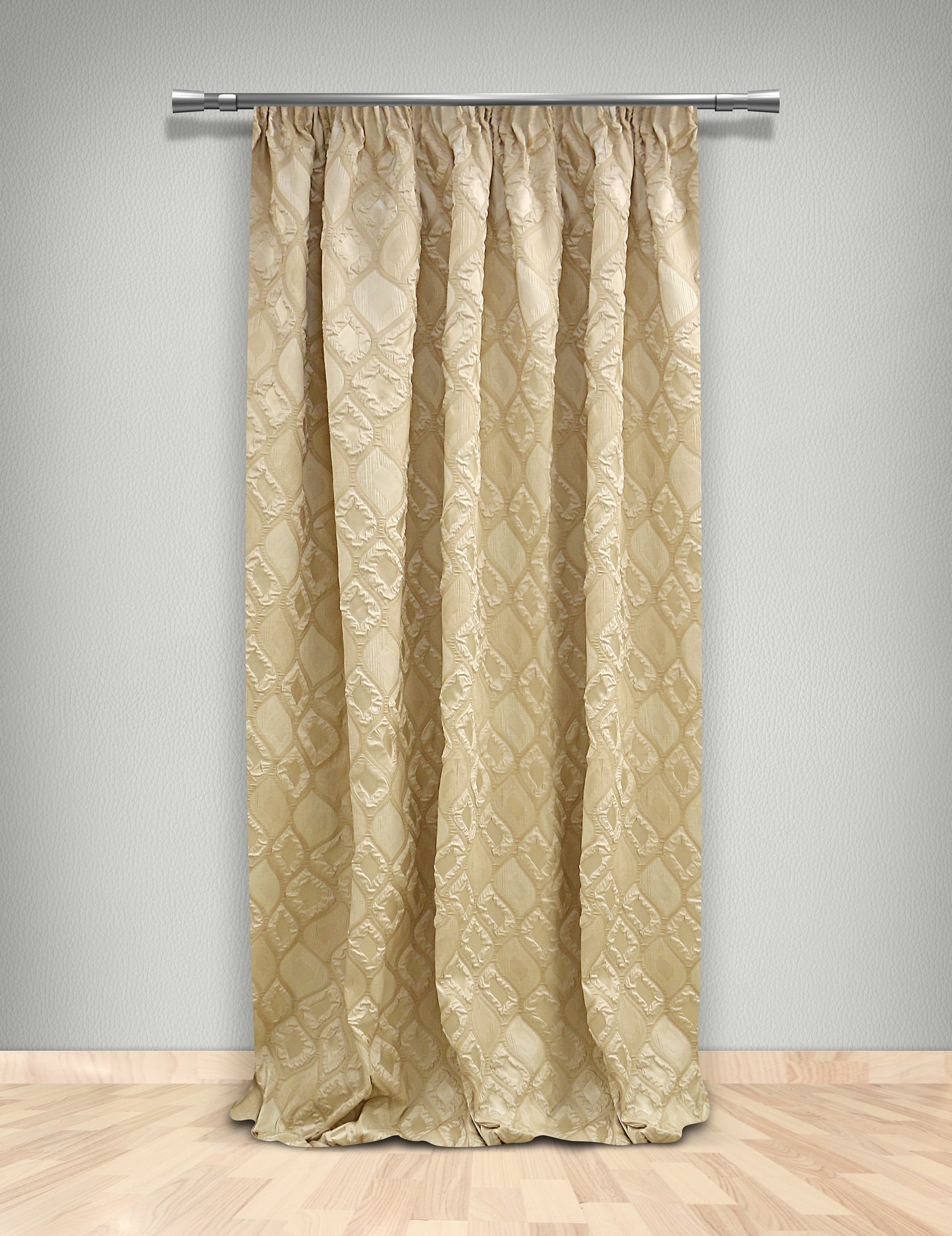 MB ΚΟΥΡΤΙΝΑ ΕΤΟΙΜΗ 145x290 91827/107 ΤΑΦΤΑΣ ΖΑΚΑΡ ΕΚΡΟΥ POL.100%