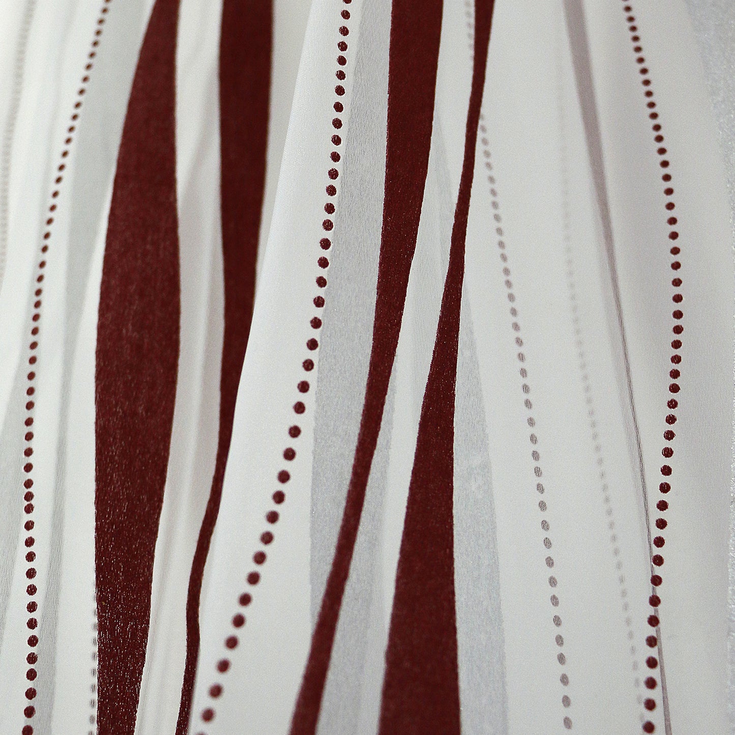 MAISON BLANCHE READY-MADE CURTAIN 145X280 ROSÉ ORGANZA STRIPE BURGUNDY VISC.75%-POL.25%