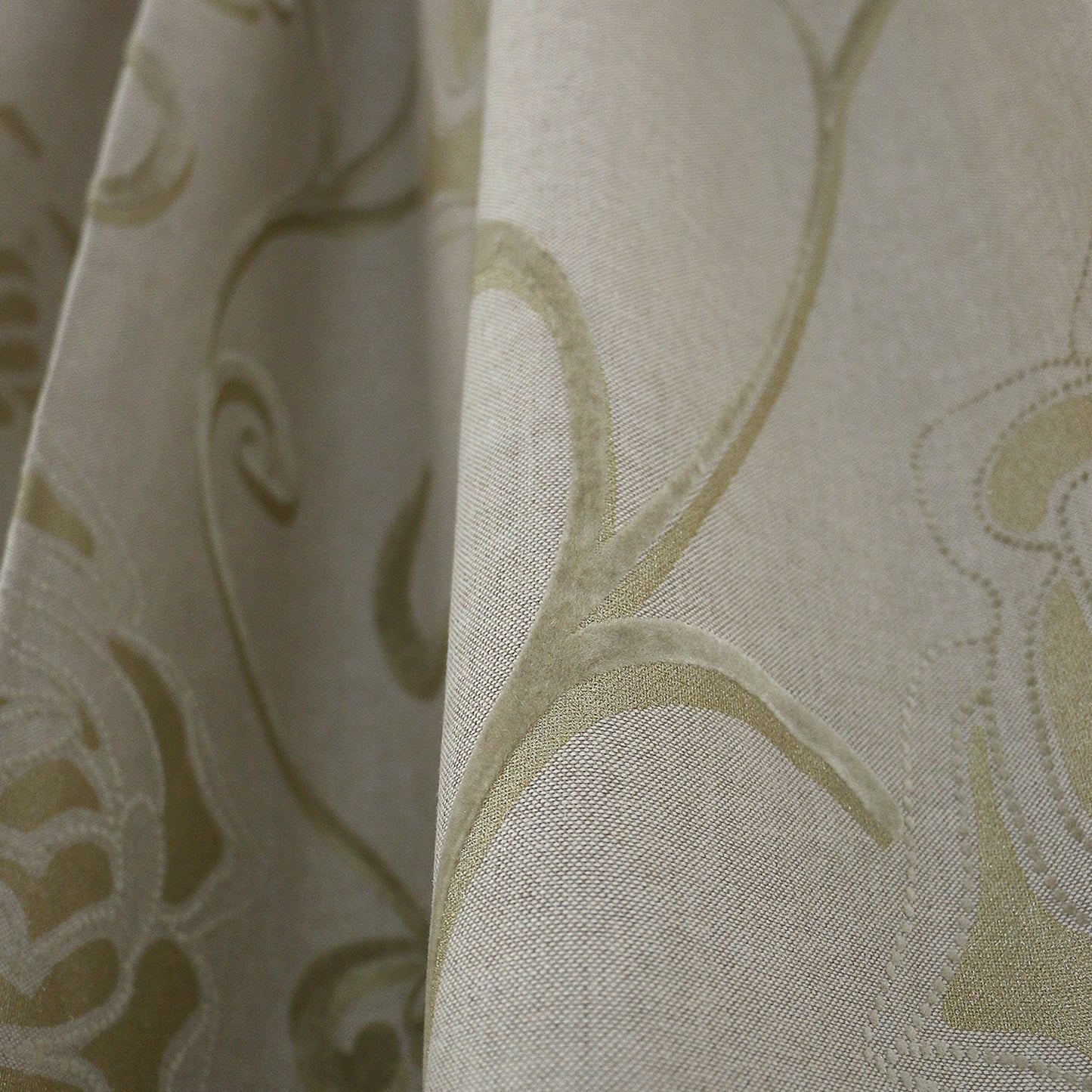 MAISON BLANCHE READY-MADE CURTAIN 145X270 RUSSIAN STRAW FLOWER GOLD Cot.75% -Pol.25%