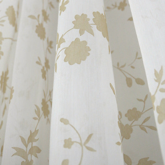 MAISON BLANCHE CURTAIN READY MADE 145X290 VOILE WHITE - BEIGE POL.100%