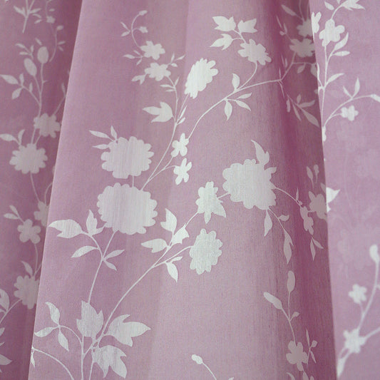 MAISON BLANCHE CURTAIN READY-MADE 145X290 VOILA LILAC - WHITE POL.100%
