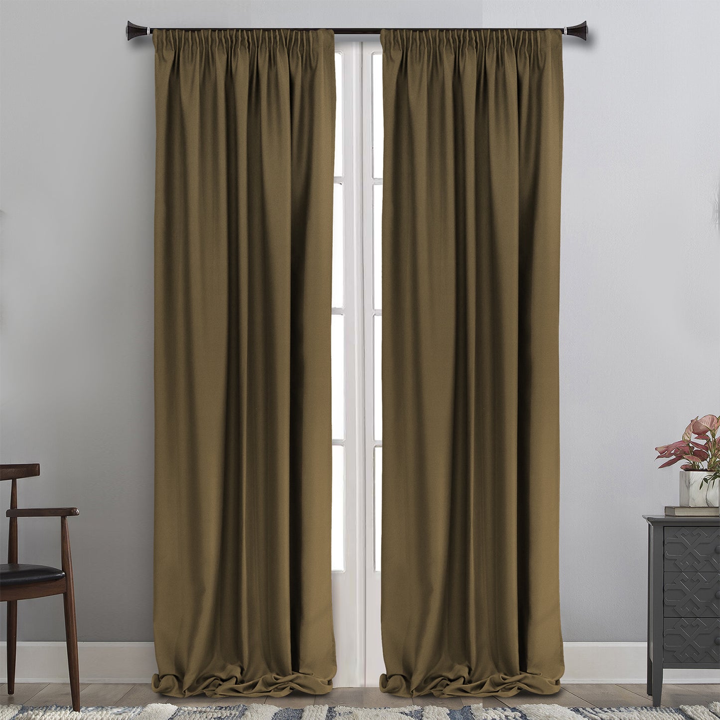 MAISON BLANCHE CURTAIN READY FIT 145X290 BLACKOUT BEIGE POL.100%