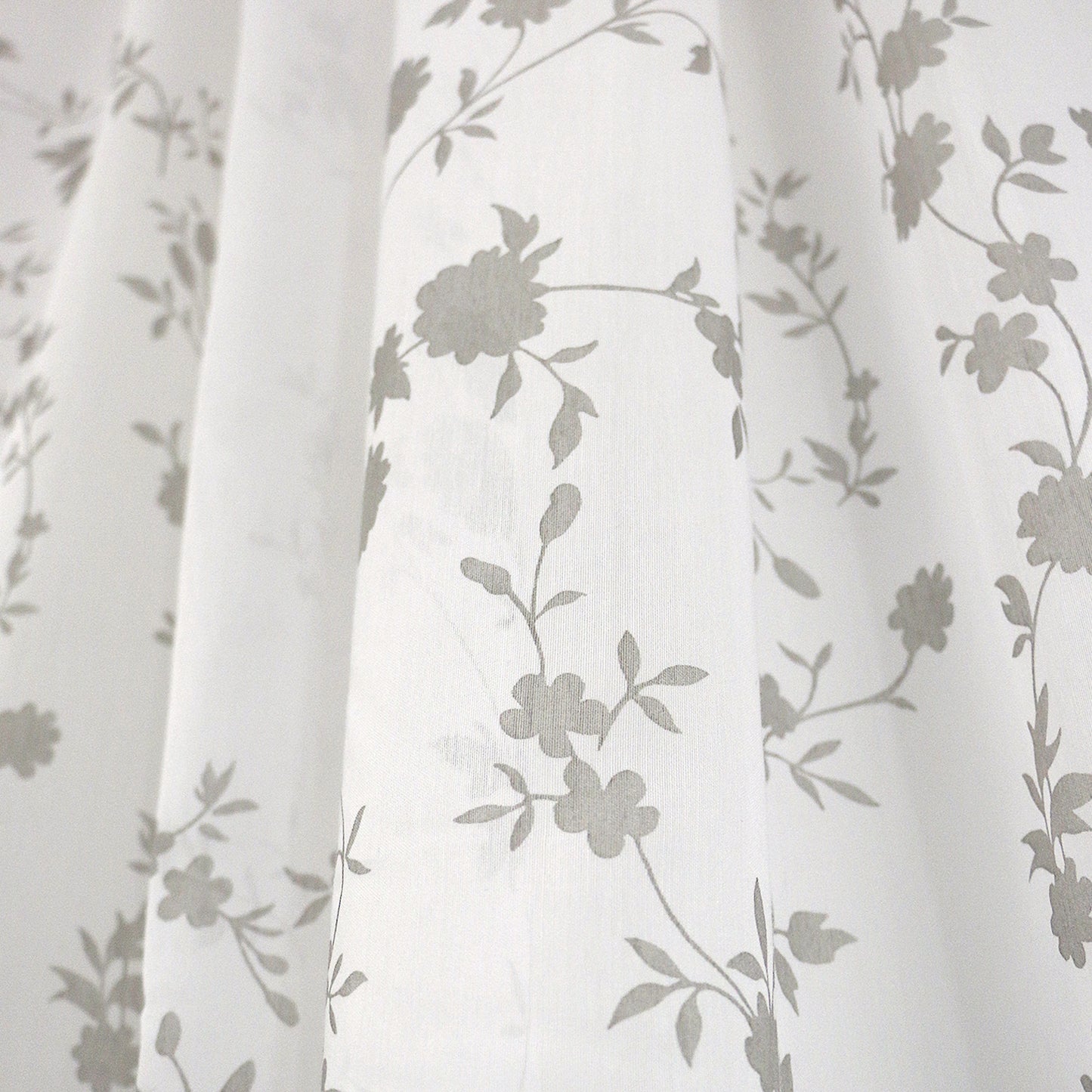 MAISON BLANCHE CURTAIN READY-MADE 145X290 VOILE WHITE-GRAY POL.100%