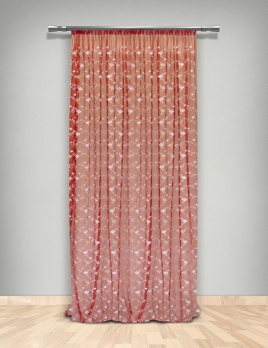 MB ΚΟΥΡΤΙΝΑ ΕΤΟΙΜΗ 145x290 22024/26 ΤΟΥΛΙ ΚΕΝΤΗΜΕΝΟ ΚΟΚΚΙΝΟ POL.100%