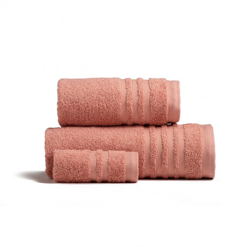 SET OF 2 COMBED COTTON TOWELS 100% 600gr/sqm