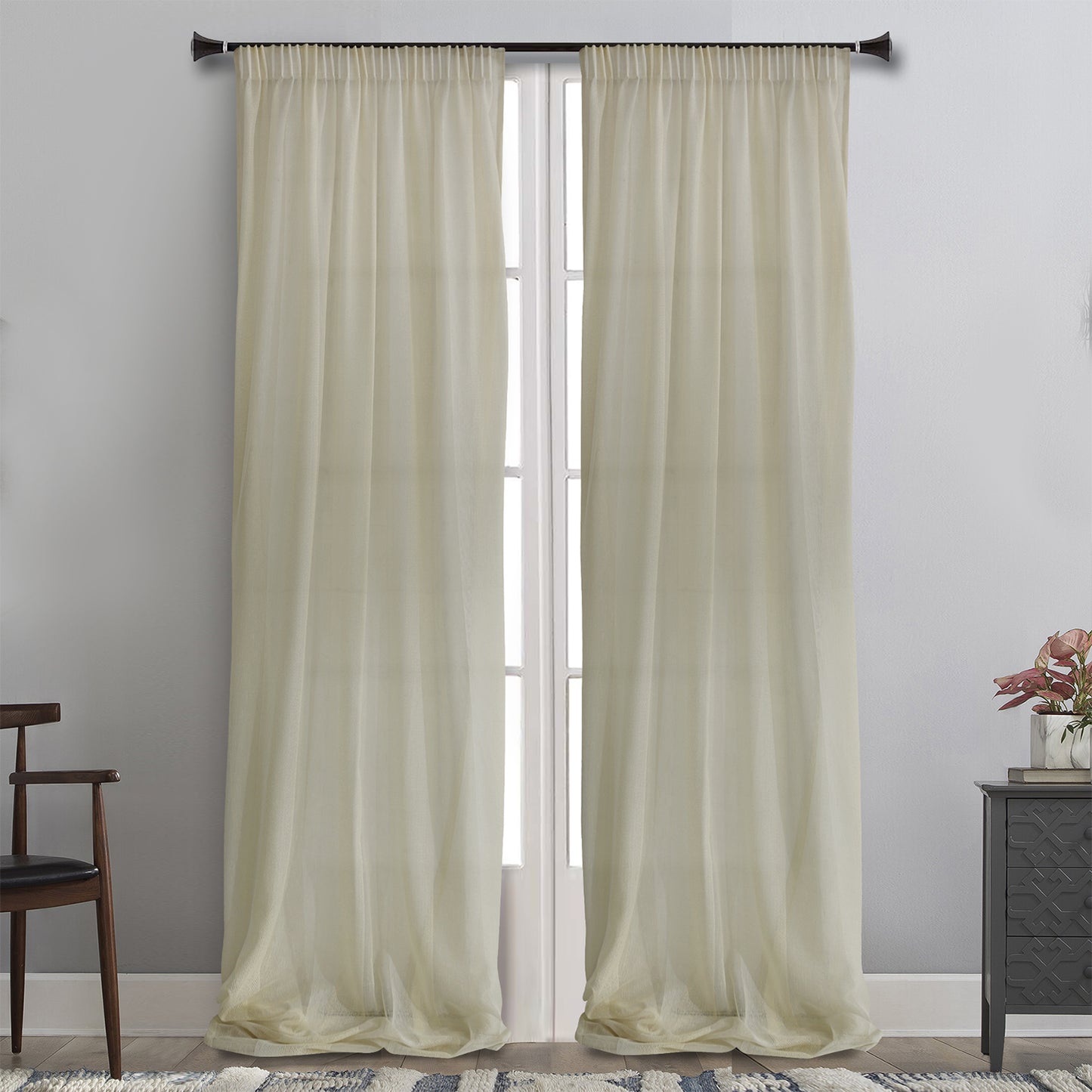 MB ΚΟΥΡΤΙΝΑ ΕΤΟΙΜΗ 145x290 ΓΑΖΑ ΡΙΓΕ 1673/107 POL.100%