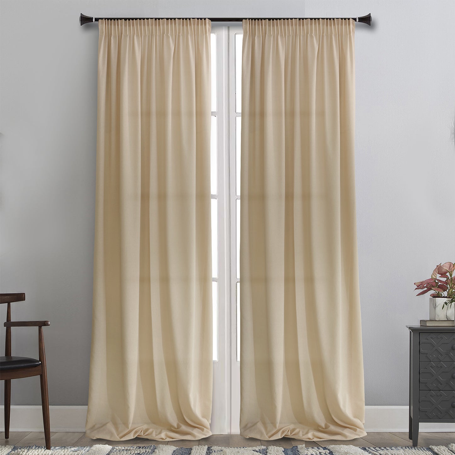 MB ΚΟΥΡΤΙΝΑ ΕΤΟΙΜΗ 145x285 ΛΙΝΕ ΜΠΕΖ POL.100%