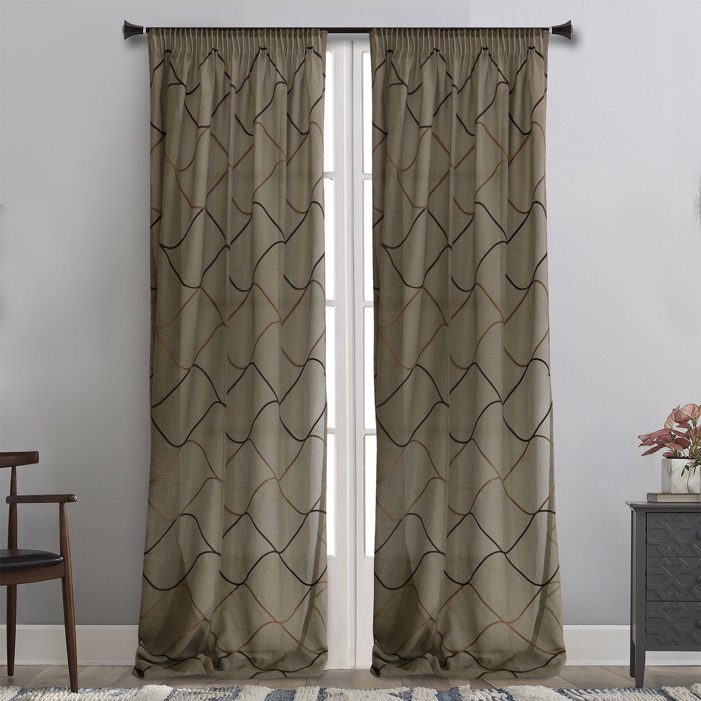 MB ΚΟΥΡΤΙΝΑ ΕΤΟΙΜΗ 145x280 909325/193 ΓΑΖΑ ΚΕΝΤ. ΚΑΦΕ POL.100%