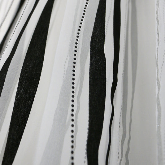 MAISON BLANCHE ΚΟΥΡΤΙΝΑ ΕΤΟΙΜΗ 145Χ280 ΡΟΣΕΣ ΟΡΓΑΝΤΖΑ ΡΙΓΕ ΜΑΥΡΟ VISC.75%-POL.25%