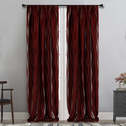 MAISON BLANCHE ΚΟΥΡΤΙΝΑ ΕΤΟΙΜΗ 145Χ270 ΡΟΣΕΣ ΤΑΦΤΑΣ ΡΙΓΕ ΜΠΟΡΝΤΟ POL.100%