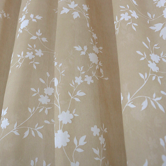 MAISON BLANCHE CURTAIN READY MADE 145X290 VOILE BEIGE - WHITE POL.100%