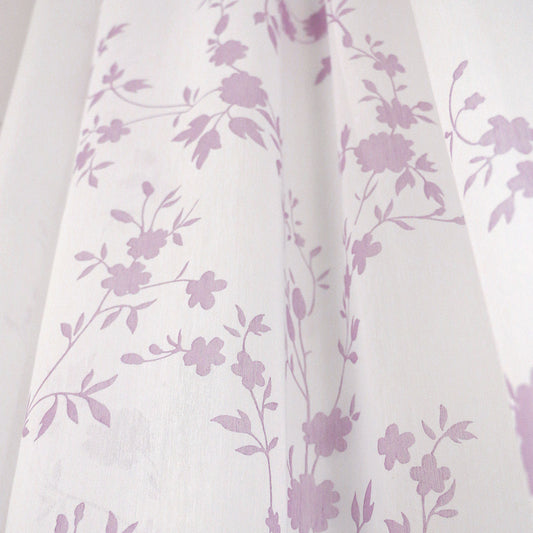 MAISON BLANCHE CURTAIN READY-MADE 145X290 VOILE WHITE - LILAC POL.100%