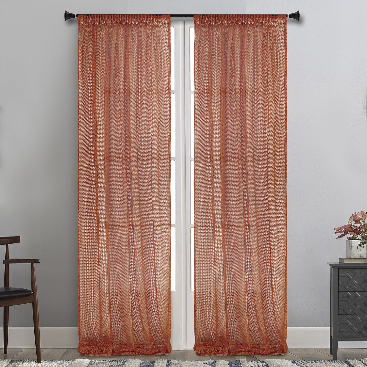 MAISON BLANCHE ΚΟΥΡΤΙΝΑ ΕΤΟΙΜΗ 145Χ295 ΔΙΧΤΥ Σ.ΜΗΛΟ POL.100%