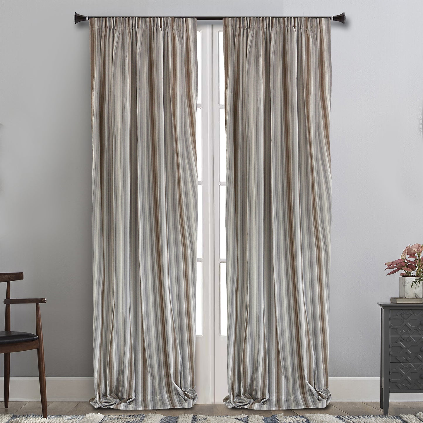 MAISON BLANCHE CURTAIN READY MADE 145X275 PLEATED POL.100%