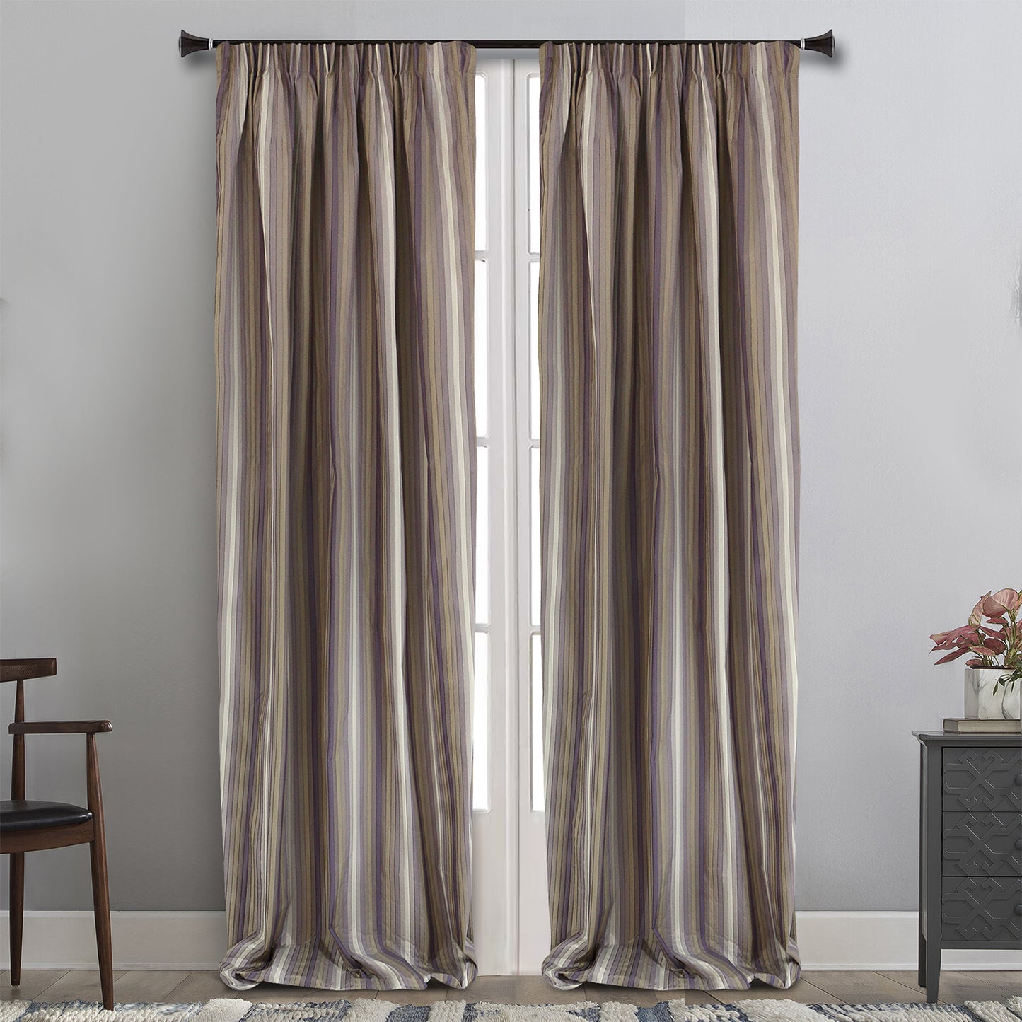 MAISON BLANCHE CURTAIN READY MADE 145X275 PLEATED POL.100%