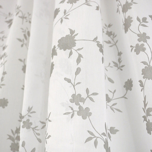 MAISON BLANCHE CURTAIN READY-MADE 145X290 VOILE WHITE-GRAY POL.100%